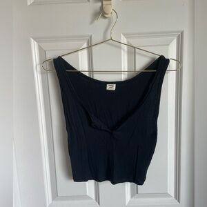 Aritzia Cropped Tank Top (Black)